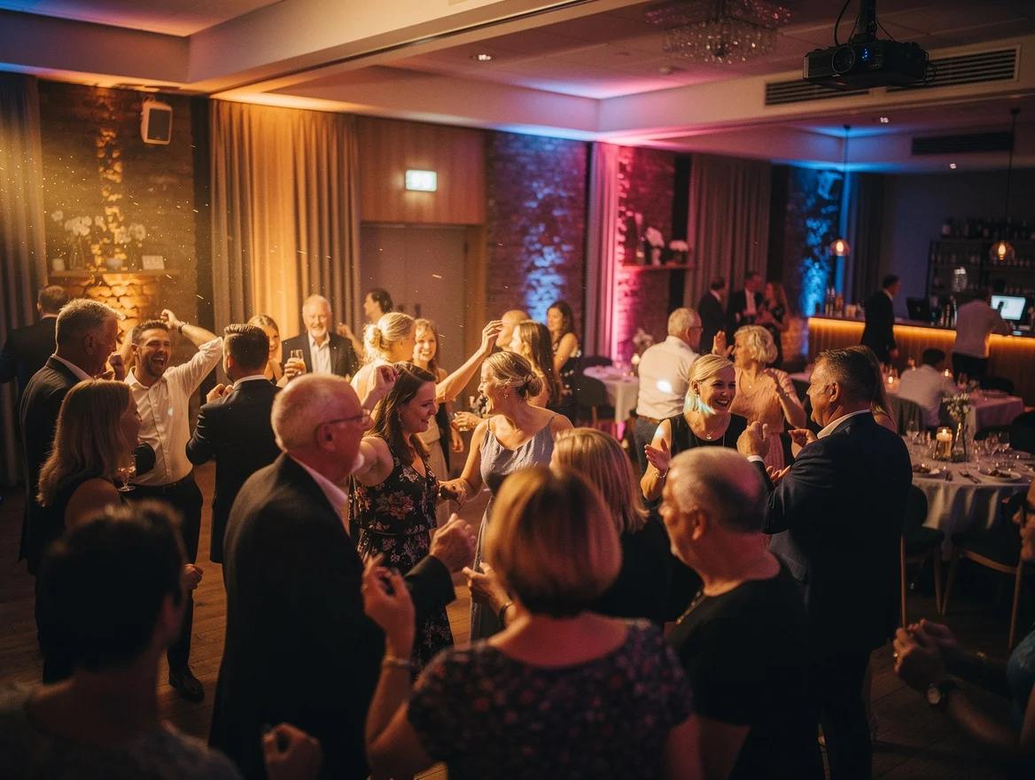 Een DJ in Almere zet een volle, dansende feestvloer neer.