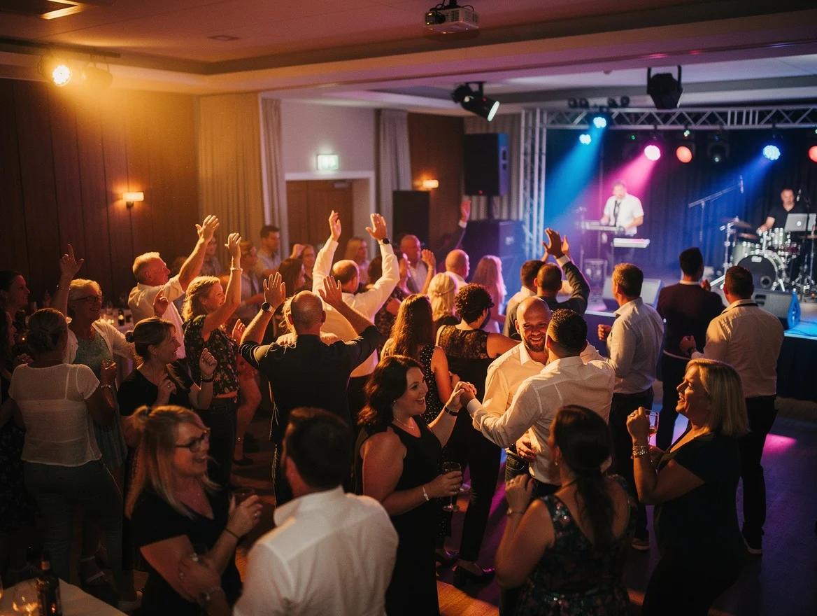 Een DJ in Amersfoort zet een volle, dansende feestvloer neer.