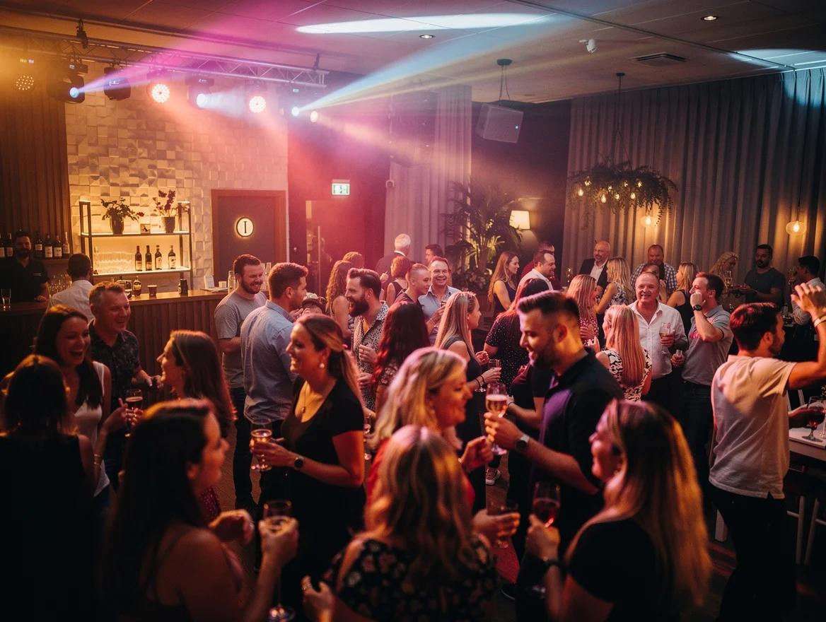 Een DJ in Breda zet een volle, dansende feestvloer neer.