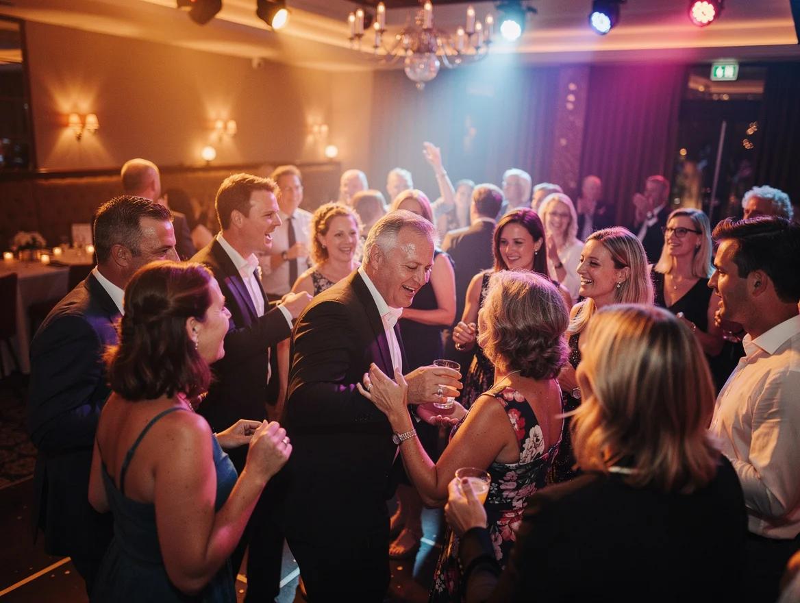 Gasten dansen uitgelaten op een feest met een DJ in Den Bosch.