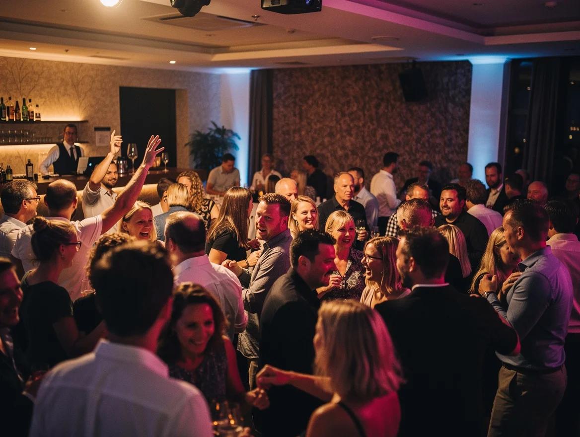 Een DJ in Zwolle zet een volle, dansende feestvloer neer.